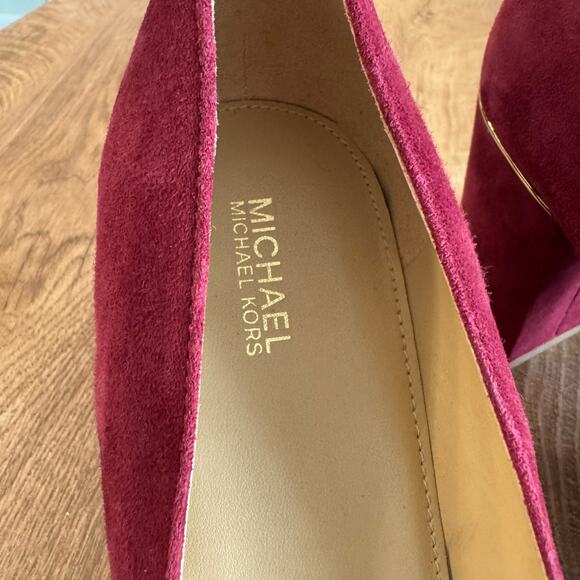 Michael Kors | Suede Merlot Pump Block Heels | Women’s Size 9 - Picture 10 of 11
